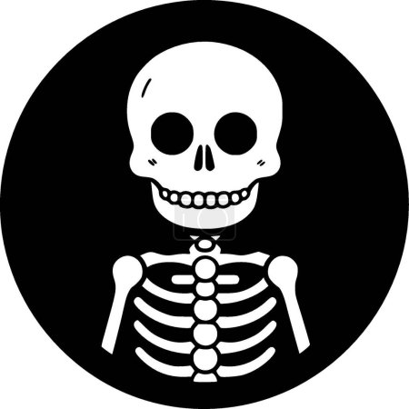 Illustration for Skeleton - minimalist and flat logo - vector illustration - Royalty Free Image