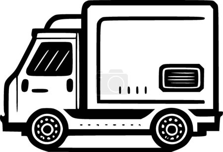 Illustration for Truck - minimalist and flat logo - vector illustration - Royalty Free Image