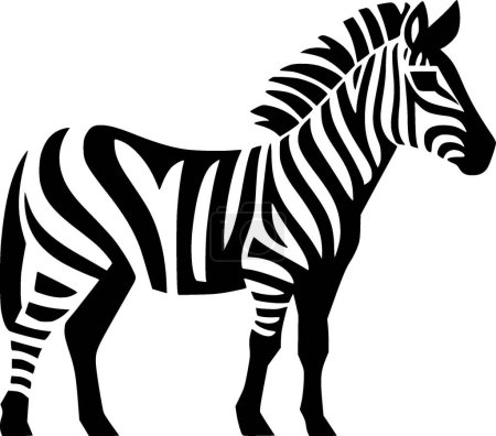 Ilustración de Zebra - logotipo vectorial de alta calidad - ilustración vectorial ideal para el gráfico de camisetas - Imagen libre de derechos