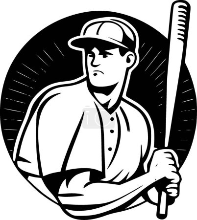 Illustration for Retro baseball - high quality vector logo - vector illustration ideal for t-shirt graphic - Royalty Free Image
