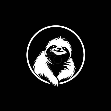 Illustration for Sloth - minimalist and simple silhouette - vector illustration - Royalty Free Image