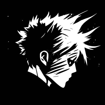Illustration for Bleach effect - black and white vector illustration - Royalty Free Image