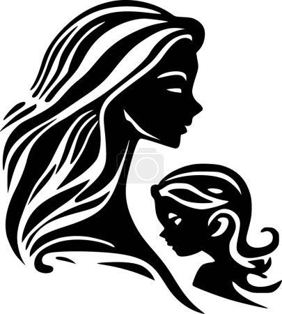 Illustration for Mothers - minimalist and flat logo - vector illustration - Royalty Free Image
