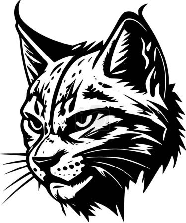 Ilustración de Wildcat - logo minimalista y plano - ilustración vectorial - Imagen libre de derechos