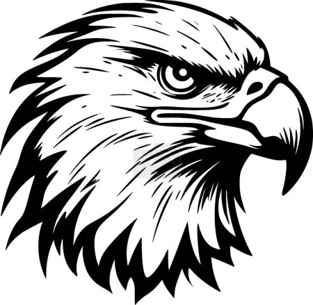 Eagle - minimalist and flat logo - vector illustration