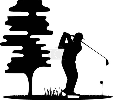 Ilustración de Golf - silueta minimalista y simple - ilustración vectorial - Imagen libre de derechos