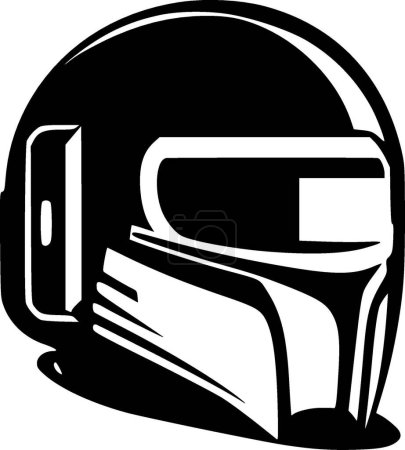 Illustration for Helmet - minimalist and simple silhouette - vector illustration - Royalty Free Image