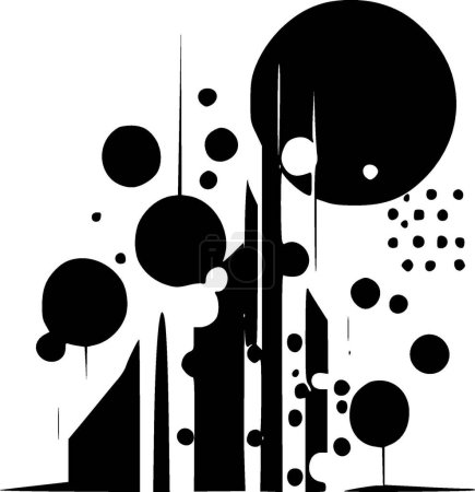 Téléchargez les illustrations : Abstrait - silhouette minimaliste et simple - illustration vectorielle - en licence libre de droit