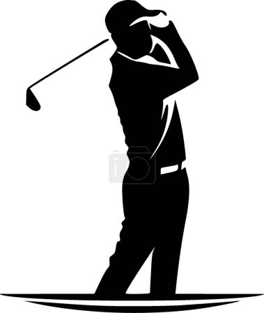 Ilustración de Golf - logo minimalista y plano - ilustración vectorial - Imagen libre de derechos