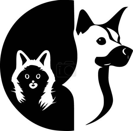 Illustration for Pets - minimalist and flat logo - vector illustration - Royalty Free Image