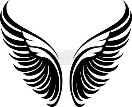 Illustration for Wings - minimalist and simple silhouette - vector illustration - Royalty Free Image