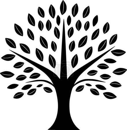 Ilustración de Árbol genealógico - logotipo vectorial de alta calidad - ilustración vectorial ideal para el gráfico de camisetas - Imagen libre de derechos