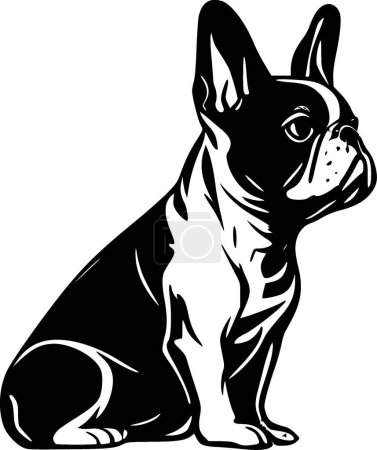 Illustration for French bulldog - minimalist and simple silhouette - vector illustration - Royalty Free Image