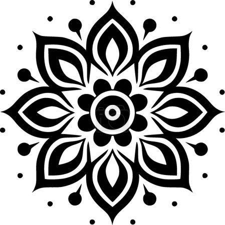 Illustration for Mandala - minimalist and simple silhouette - vector illustration - Royalty Free Image