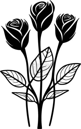 Roses - logo vectoriel de haute qualité - illustration vectorielle idéale pour t-shirt graphique