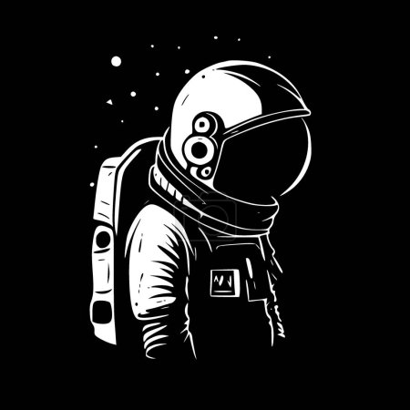 Ilustración de Astronauta - logo minimalista y plano - ilustración vectorial - Imagen libre de derechos