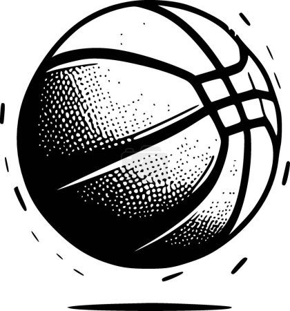 Téléchargez les illustrations : Basketball - silhouette minimaliste et simple - illustration vectorielle - en licence libre de droit