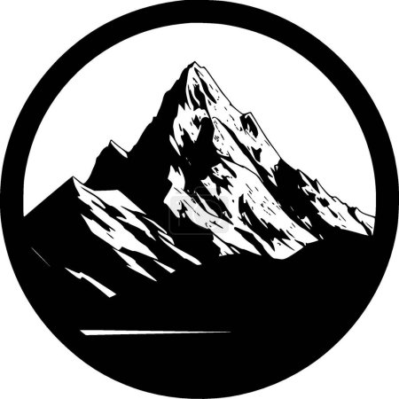 Illustration for Mountains - minimalist and simple silhouette - vector illustration - Royalty Free Image