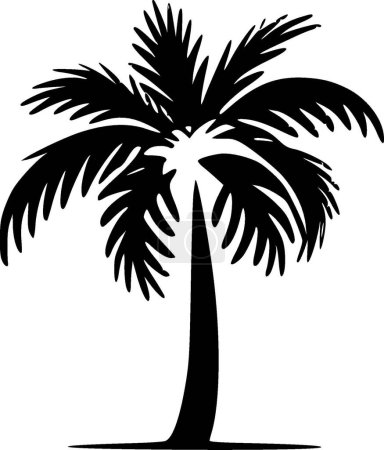 Illustration for Palm - minimalist and flat logo - vector illustration - Royalty Free Image