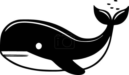 Illustration for Whale - minimalist and simple silhouette - vector illustration - Royalty Free Image