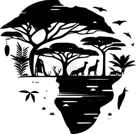 Téléchargez les illustrations : Afrique - logo vectoriel de haute qualité - illustration vectorielle idéale pour t-shirt graphique - en licence libre de droit