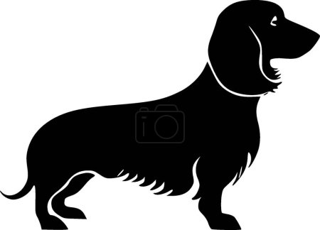 Ilustración de Dachshund - logo minimalista y plano - ilustración vectorial - Imagen libre de derechos