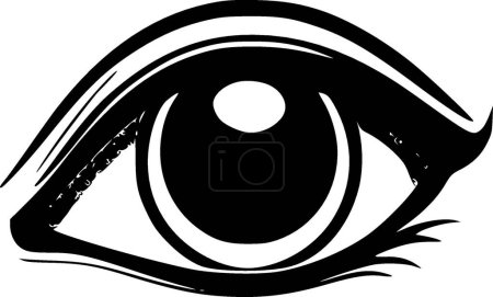 Illustration for Eyes - minimalist and flat logo - vector illustration - Royalty Free Image