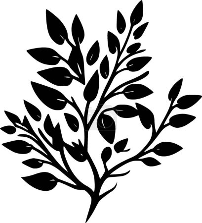 Illustration for Branch - minimalist and flat logo - vector illustration - Royalty Free Image