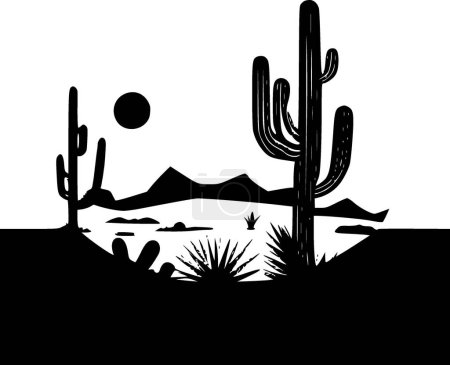 Wüste - minimalistische und einfache Silhouette - Vektorillustration