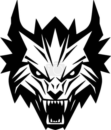 Ilustración de Lobo - logotipo vectorial de alta calidad - ilustración vectorial ideal para el gráfico camiseta - Imagen libre de derechos