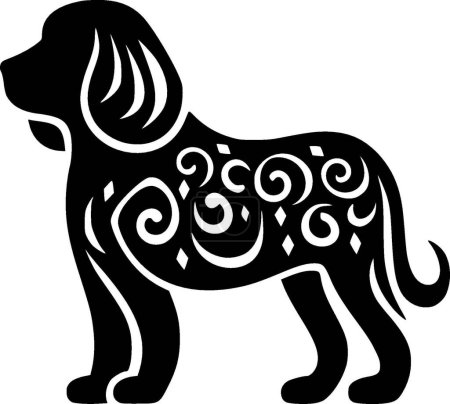 Illustration for Dog - minimalist and simple silhouette - vector illustration - Royalty Free Image