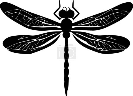 Téléchargez les illustrations : Dragonfly - logo vectoriel de haute qualité - illustration vectorielle idéale pour le graphique de t-shirt - en licence libre de droit