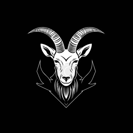 Illustration for Goat - minimalist and simple silhouette - vector illustration - Royalty Free Image