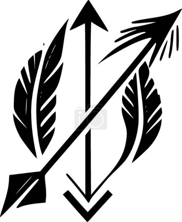 Illustration for Arrows - minimalist and flat logo - vector illustration - Royalty Free Image