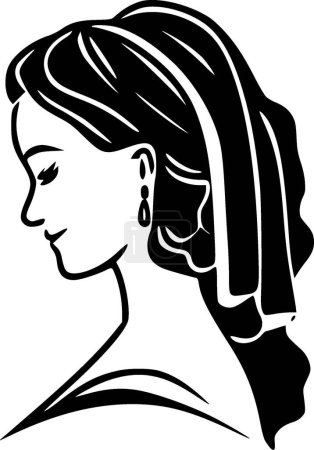 Illustration for Bridal - minimalist and simple silhouette - vector illustration - Royalty Free Image