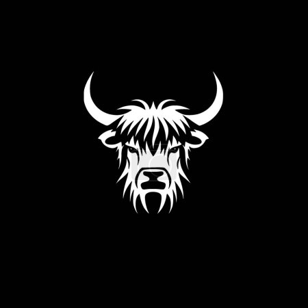 Illustration for Highland cow - high quality vector logo - vector illustration ideal for t-shirt graphic - Royalty Free Image