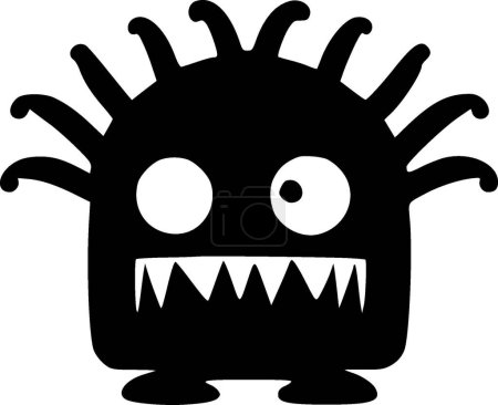 Illustration for Monster - minimalist and simple silhouette - vector illustration - Royalty Free Image