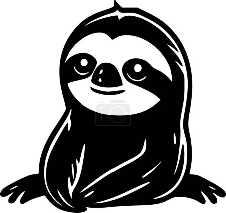 Illustration for Sloth - minimalist and flat logo - vector illustration - Royalty Free Image