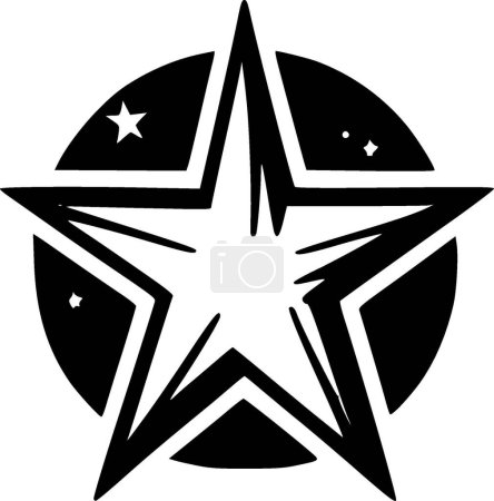 Téléchargez les illustrations : Star - logo plat et minimaliste - illustration vectorielle - en licence libre de droit