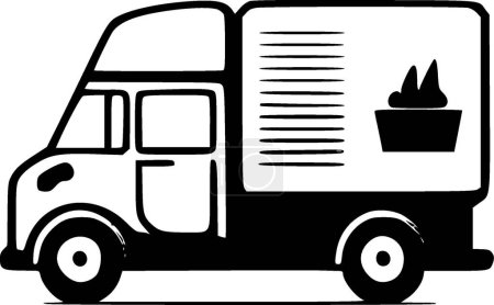 Illustration for Truck - minimalist and flat logo - vector illustration - Royalty Free Image