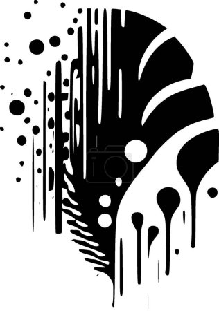 Illustration for Abstract - black and white vector illustration - Royalty Free Image