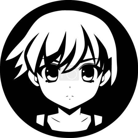 Ilustración de Anime - logotipo vectorial de alta calidad - ilustración vectorial ideal para el gráfico de camisetas - Imagen libre de derechos