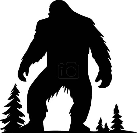 Illustration for Bigfoot - minimalist and flat logo - vector illustration - Royalty Free Image