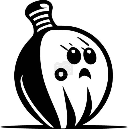 Illustration for Bowling - black and white isolated icon - vector illustration - Royalty Free Image