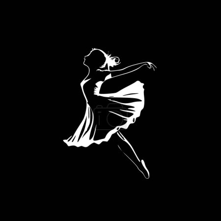 Illustration for Dance - minimalist and simple silhouette - vector illustration - Royalty Free Image
