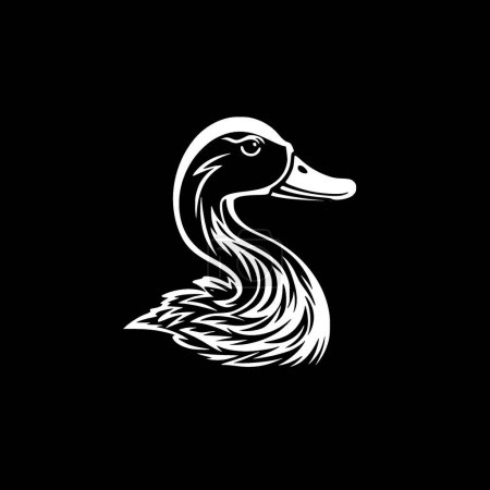 Illustration for Duck - minimalist and flat logo - vector illustration - Royalty Free Image