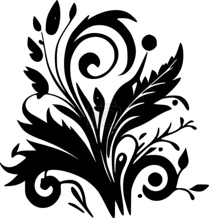 Ilustración de Flourish - logo minimalista y plano - ilustración vectorial - Imagen libre de derechos