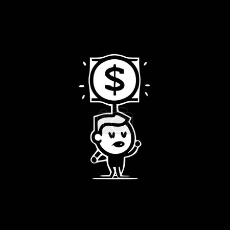 Illustration for Money - minimalist and simple silhouette - vector illustration - Royalty Free Image
