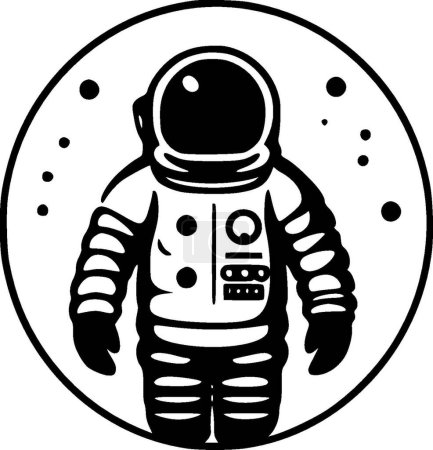 Ilustración de Astronauta - silueta minimalista y simple - ilustración vectorial - Imagen libre de derechos