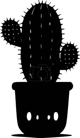 Téléchargez les illustrations : Cactus - logo vectoriel de haute qualité - illustration vectorielle idéale pour t-shirt graphique - en licence libre de droit